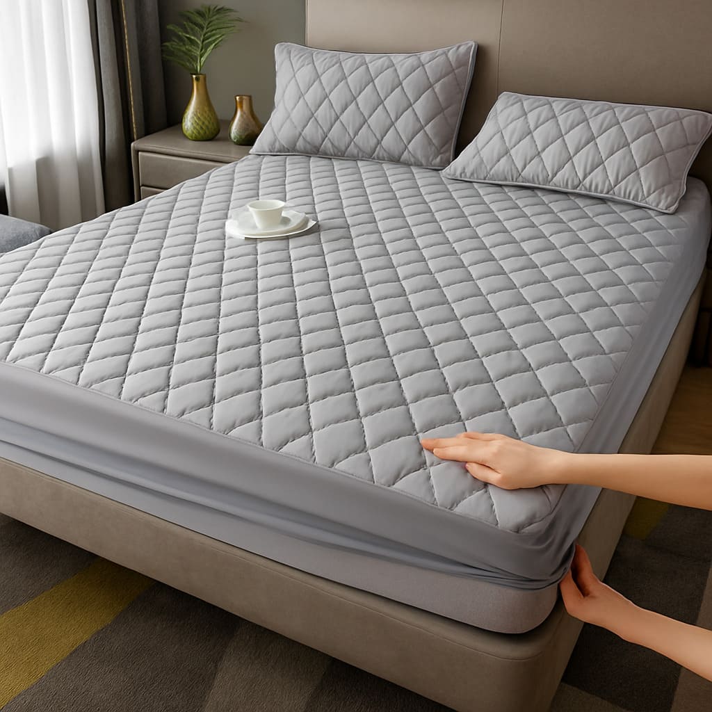 Premium Waterproof Mattress Cover – Quilted, Breathable & Deep-Fit Protector