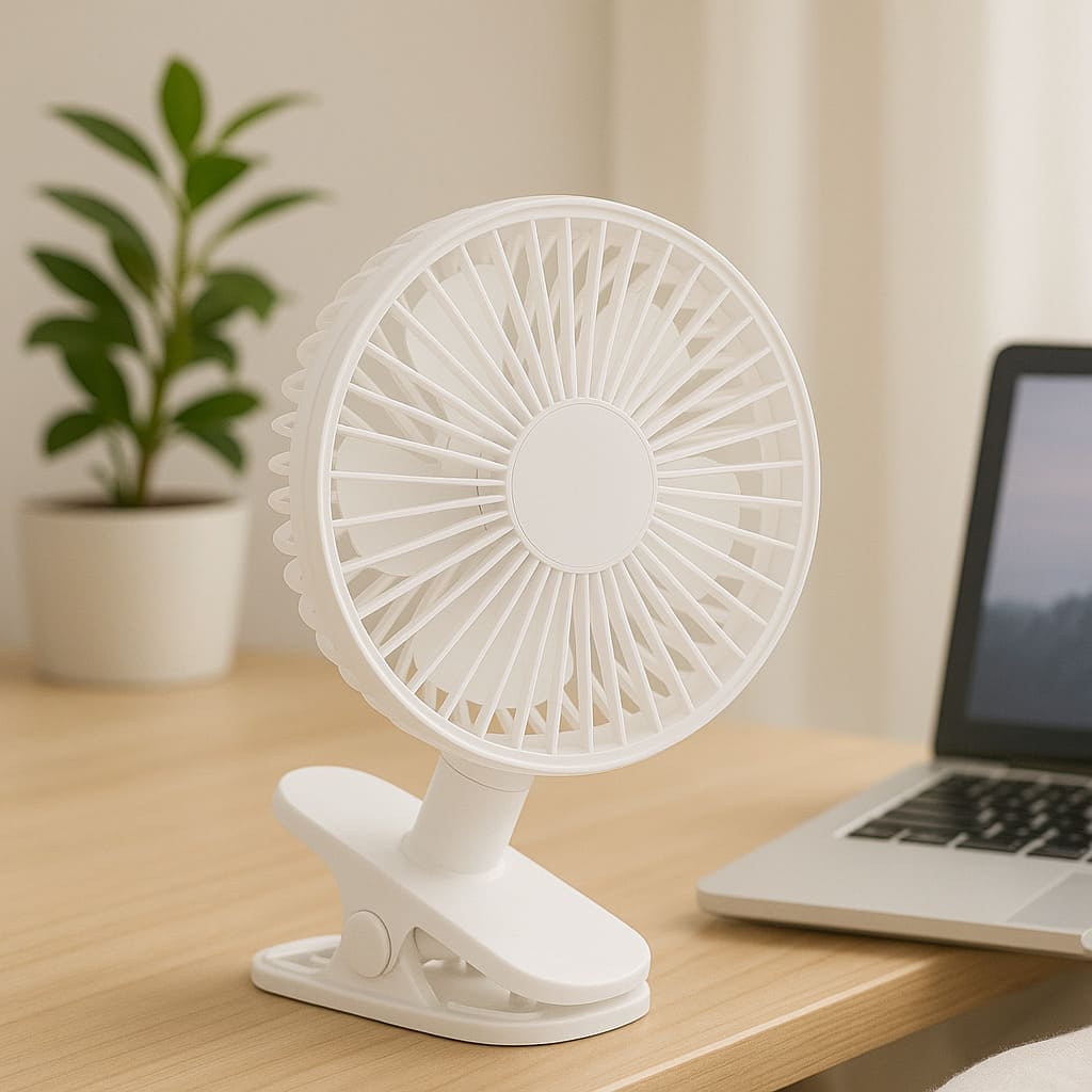 Portable Rechargeable Clip Fan – Multi-Use