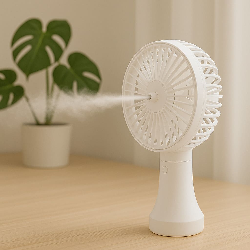 Rechargeable Mist Fan – Cooling Spray Feature