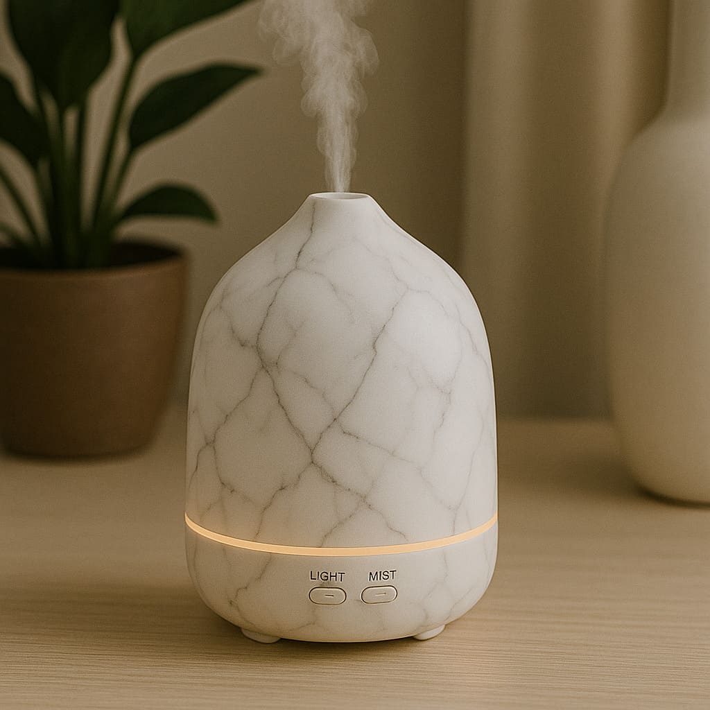 Ultrasonic Aroma Diffuser – Marble Glow Series