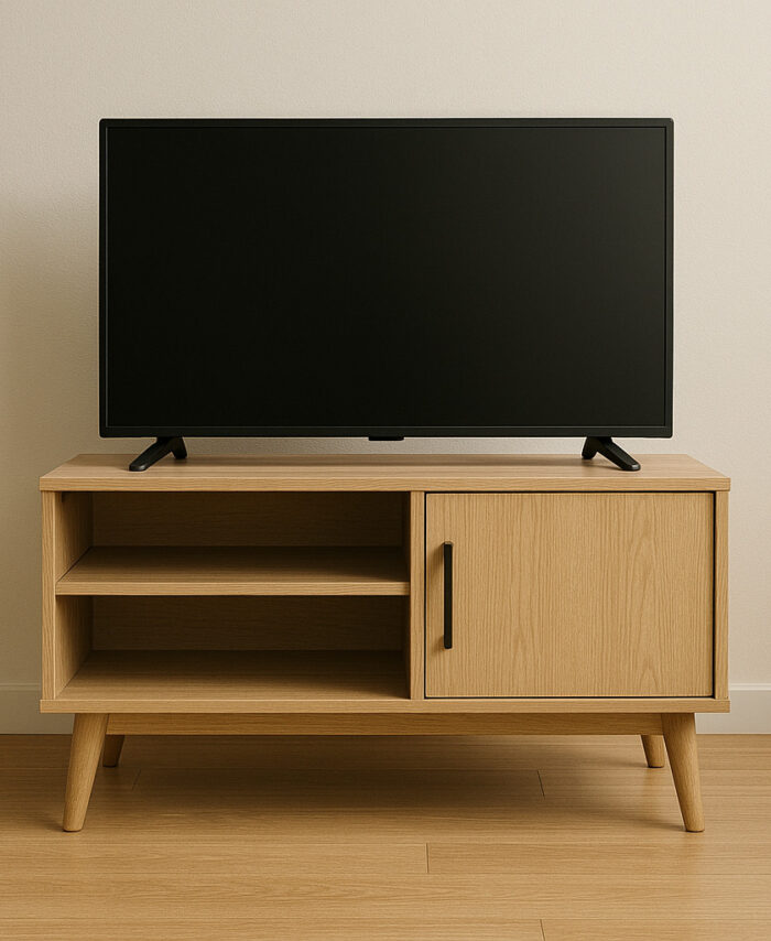 Compact TV Stand – Single Door Cabinet