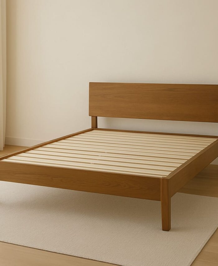 Minimalist Wooden Platform Bed