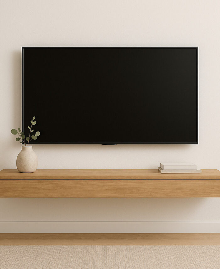 Minimalist Floating TV Shelf – Single Unit