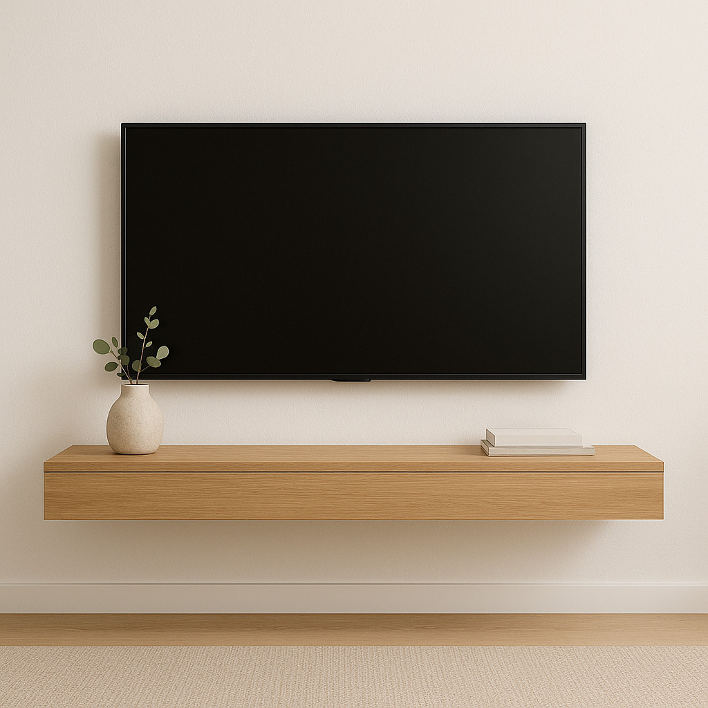 Minimalist Floating TV Shelf – Single Unit